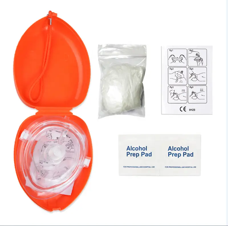 Medical Grade PVC Emergency Training Portable CPR Pocket Mask