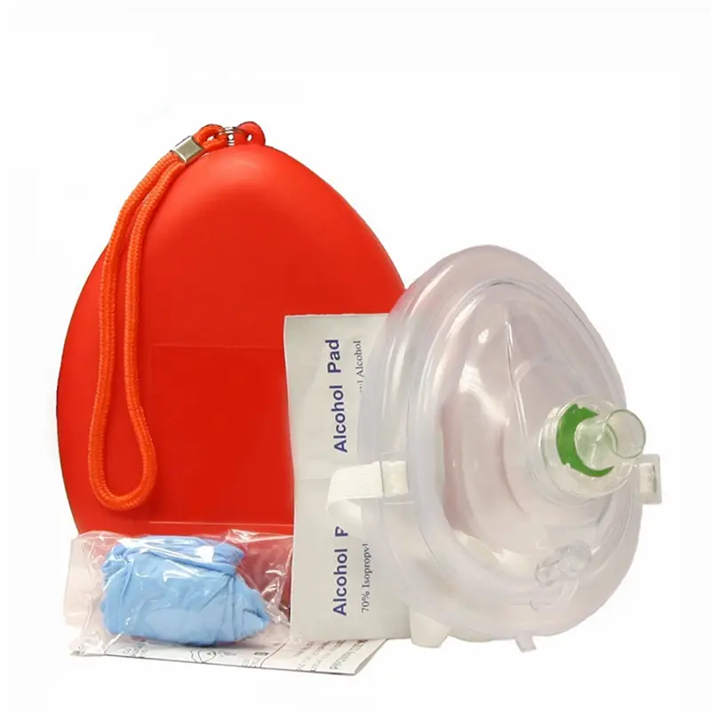 Medical Grade PVC Emergency Training Portable CPR Pocket Mask