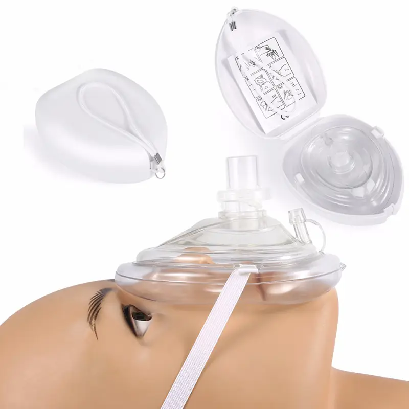 Medical Grade PVC Emergency Training Portable CPR Pocket Mask