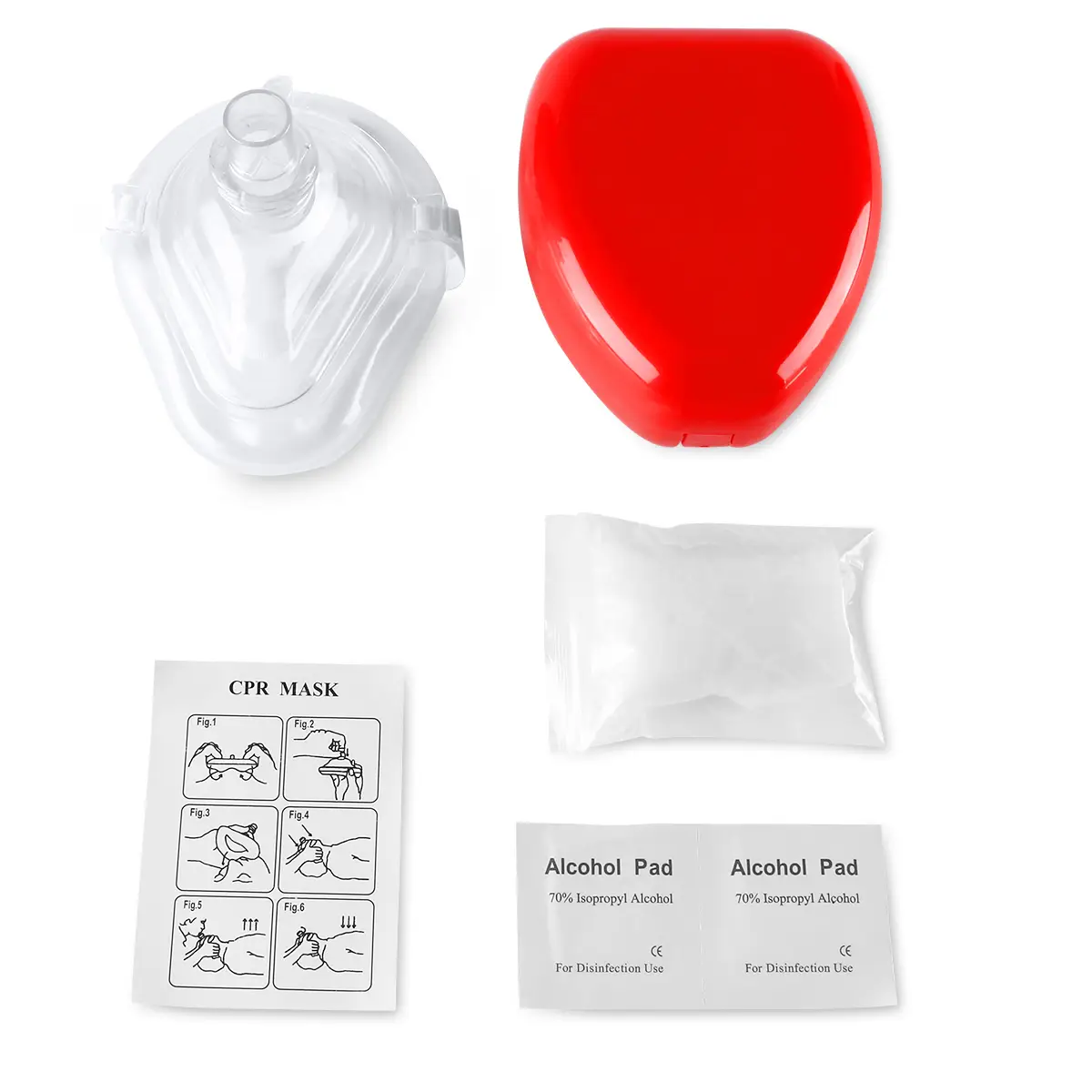 Medical Grade PVC Emergency Training Portable CPR Pocket Mask
